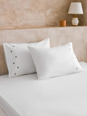 LC Waikiki Çiçek Nakışlı Yastık Kılıfı 2 Li 50X70 cm  (S6)