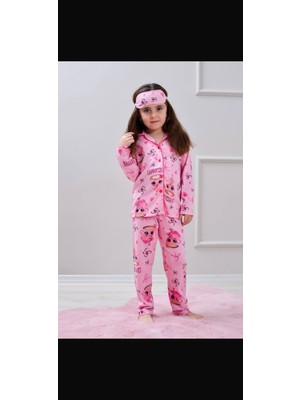 İnciten Kız Çocuk Uyku Bantlı Pijama Takımı