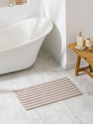 LC Waikiki Çizgili Pelüş Banyo Paspası 50X80 cm  (S6)