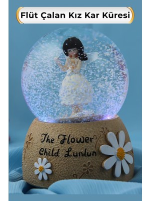Normadia Papatya Temalı Müzikli Işıklı Kar Küresi, Dekoratif ve Romantik Hediyelik