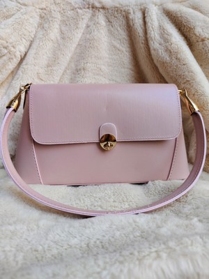 Tuel Minimalist Tasarım Gold Tokalı Kadın Şık Kol Çantası