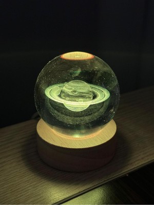 Normadia Renk Değişen Rgb LED Işıklı Samanyolu Kristal Cam Kar Küresi