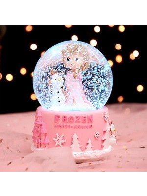 Normadia Frozen Temalı Orta Boy Işıklı Müzikli Kar Küresi, Büyüleyici ve Eğlenceli Dekor