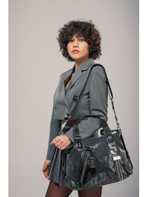 Erbilden Jews Siyah Cilt Kol ve Omuz Çantası