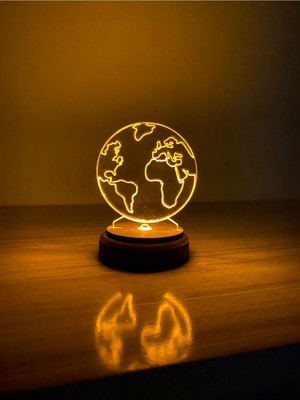 Normadia Işıklı Dünya Küresi, Gezegenler ve Harita Dekorasyon Aksesuarı