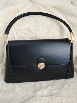 Tuel Minimalist Tasarım Gold Tokalı Kadın Şık Kol Çantası