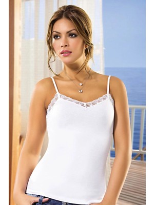 MTM My The Mall Giyim  Bayan Askılı Dantelli Atlet 2174