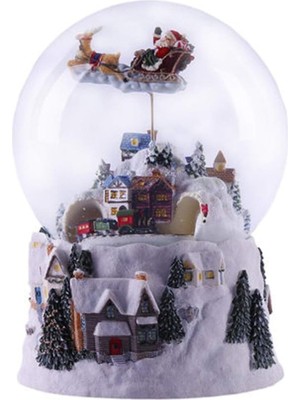 Normadia Kar Küresi Christmas Train, Kurmalı, 17,5×12 Cm, Dekoratif ve Şık Tasarım