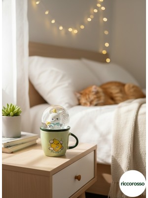 Normadia Tavşan Figürlü Kupa Şeklinde Kar Küresi, Dekoratif ve Hediyelik