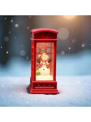 Normadia Işıklı Kar Küresi, Telefon Kulübeli, Yılbaşı Temalı, Vip, 14 cm