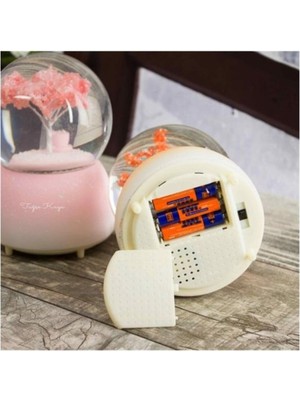 Normadia Kişiye Özel Ağaç Temalı Büyük Boy Işıklı Müzikli Kar Küresi