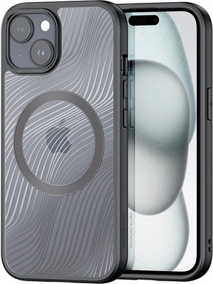 Dux Ducis iPhone 15 Plus Aimo Series Magsafe Premium Buzlu Sert Pc-Tpu KILIF-(5775)