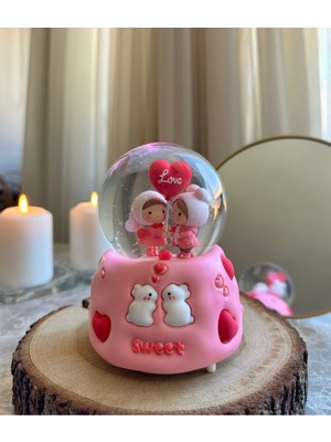Normadia Işıklı Müzikli Orta Boy Kar Küresi, Sevgiliye Hediye, Dekorasyon Keyfi