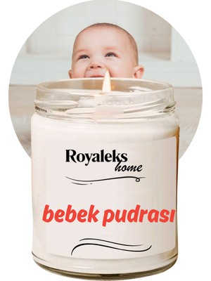 Doğal Özel Seri Kokulu Dekoratif Kavanoz Mum 210 cc - Bebek Pudrası - Ryl