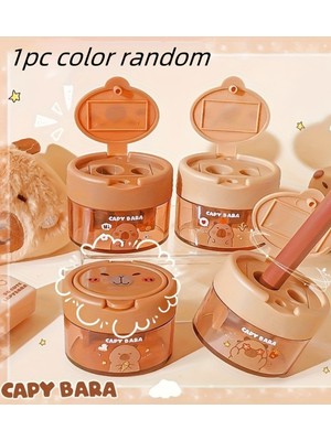 ÖZ OFİS Capybara Kapibara Hazneli Figürlü Çift Gözlü Kalemtıraş Tekli