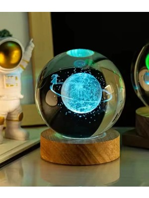 Normadia Satürn Büyük Cam Küre, Satürn Kız Elektirikli Çalışır, Ahşap Zeminli