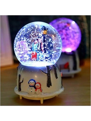 Normadia Kış Masalı Kar Küresi Müzik Kutusu Işıklı Orta Boy Sonsuz Aşk