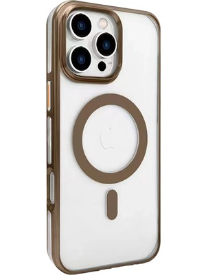 iPhone 16 Pro Gleam Pc Sert Magsafe Kılıf - Kahverengi