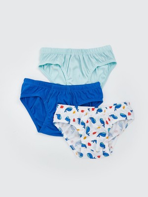 Lc Waikiki Yeni Sezon Beli Lastikli Baskılı Erkek Çocuk Külot 3'lü