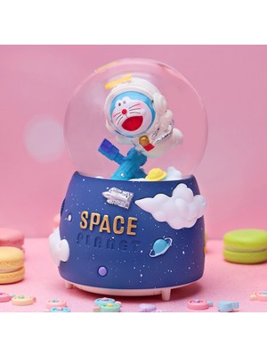Normadia Uzay Temalı Büyük Boy Kar Küresi Işıklı ve Müzikli Eğlence Seti