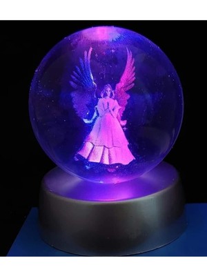 Normadia Parlak LED Işıklı Melek Figürlü Dekoratif Küre