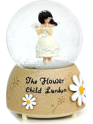 Normadia Renkli Otomatik Püskürtmeli Keman Çalan Melek Kar Küresi