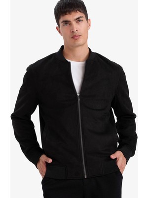 DeFacto Slim Fit Kolej Yaka Bomber Süet Mont A3866AX26SP