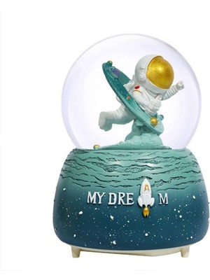 Normadia Büyük Boy Püskürtmeli Müzikli Işıklı Astronot Temalı Kar Küresi