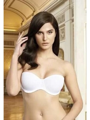 MTM My The Mall Giyim  1590 Çift Dolgulu Iki Beden Büyüten Straplez Sütyen