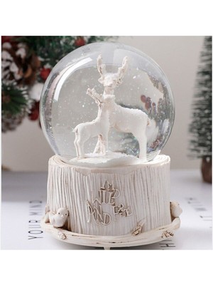 Normadia Büyük Boy Geyik Püskürtmeli Işıklı ve Müzikli Kar Küresi