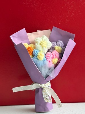 By Luma Örgü Çiçek Buketi - Sevgililer Günü - Doğum Günü - Hediyelik