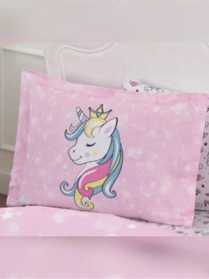 Unicorn Desen %100PAMUKLU Volanlı Yastık Kılıfı 2 Ad