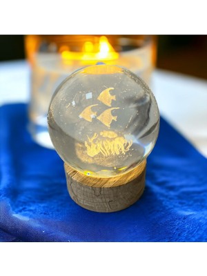 Normadia Parlak Işıklı Cam Küre, Şık Dekoratif Süs, Yüksek Kalite ve Parlaklık