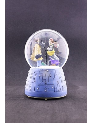 Normadia Kış Masalı Işıklı Müzikli Kar Küresi, Dekoratif, 12 Cm, Yeni Yıl Hediye