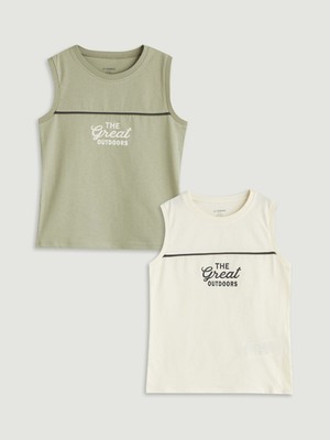 Lc Waikiki Yeni Sezon Baskılı Erkek Çocuk Atlet 2'li