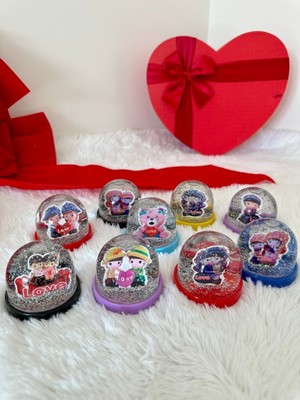 Normadia Sevimli Karikatürlü Küçük Kar Küresi, Simli ve Renkli Tasarım