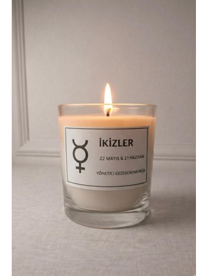 MumKusag Ikizler Burç Etiketli Aromaterapi Mum