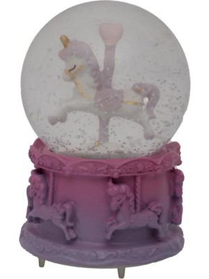 Normadia Nostaljik Orta Boy Kar Küresi, Renk Değiştiren LED Işık ile Büyüleyici Atmosfer