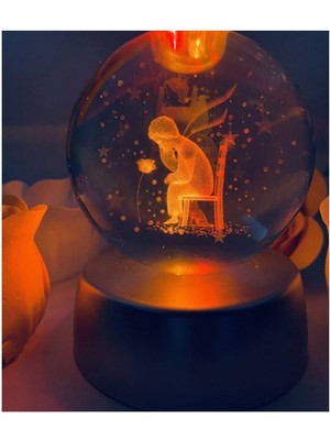 Normadia 3D Renkli Işıklı Cam Küre, Dekoratif ve Şık Hediye Seçeneği