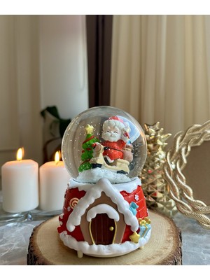 Normadia Yılbaşı Temalı, Otomatik Püskürtmeli, Müzikli Kar Küresi, Dekorasyon Hediye