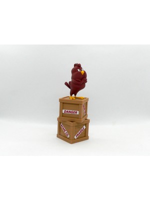 Hasfar Tech Sandık Üzerinde Sinirli Kuş Figürü - Mizahi Dekoratif Masa Üstü Biblo