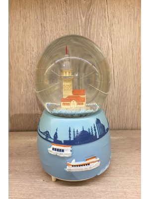 Normadia Işıklı ve Müzikli Kız Kulesi Kar Küresi, Otomatik Püskürteçli, Büyük Boy