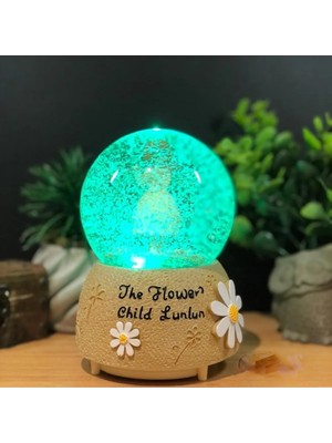 Normadia Büyük Boy Püskürtmeli Işıklı ve Müzikli Kız Temalı Kar Küresi