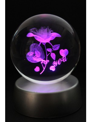 Normadia Şık ve Zarif Cam Küre Gül Tasarımı, Dekoratif Obje, Hediye Seçeneği