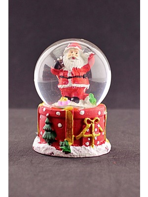 Normadia Sevimli Noel Baba Temalı Mini Boy Işıklı Kar Küresi 6,5 cm