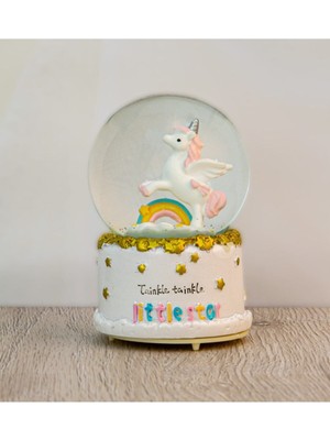 Normadia Renkli Unicorn Rainbow Kar Küresi, Eğlenceli ve Şık Dekorasyon Parçası