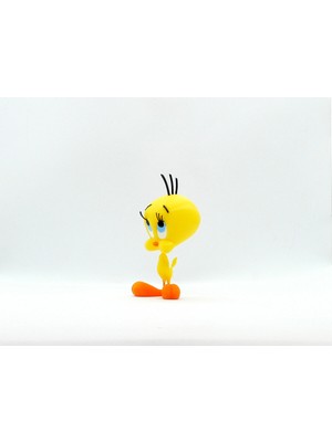 Hasfar Tech Sevimli Sarı Kanarya Figürü | Dekoratif Kuş Biblosu | Çocuk Odası ve Masa Üstü Karakter Objesi