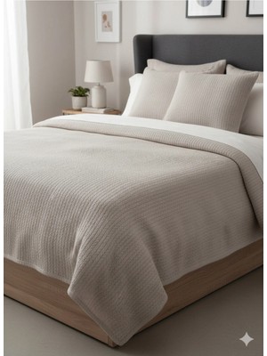 %100 Pamuklu Örgü Kumaş Battal Boy 240X260CM Pike Takımı