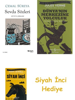 Can Yayınları Sevda Sözleri: Bütün Şiirleri + Dünyanın Merkezine Yolculuk + Siyah Inci Hediye