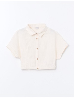 Lc Waikiki Yeni Sezon Kısa Kollu Müslin Kız Çocuk Gömlek